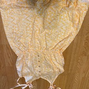 Yellow floral romper